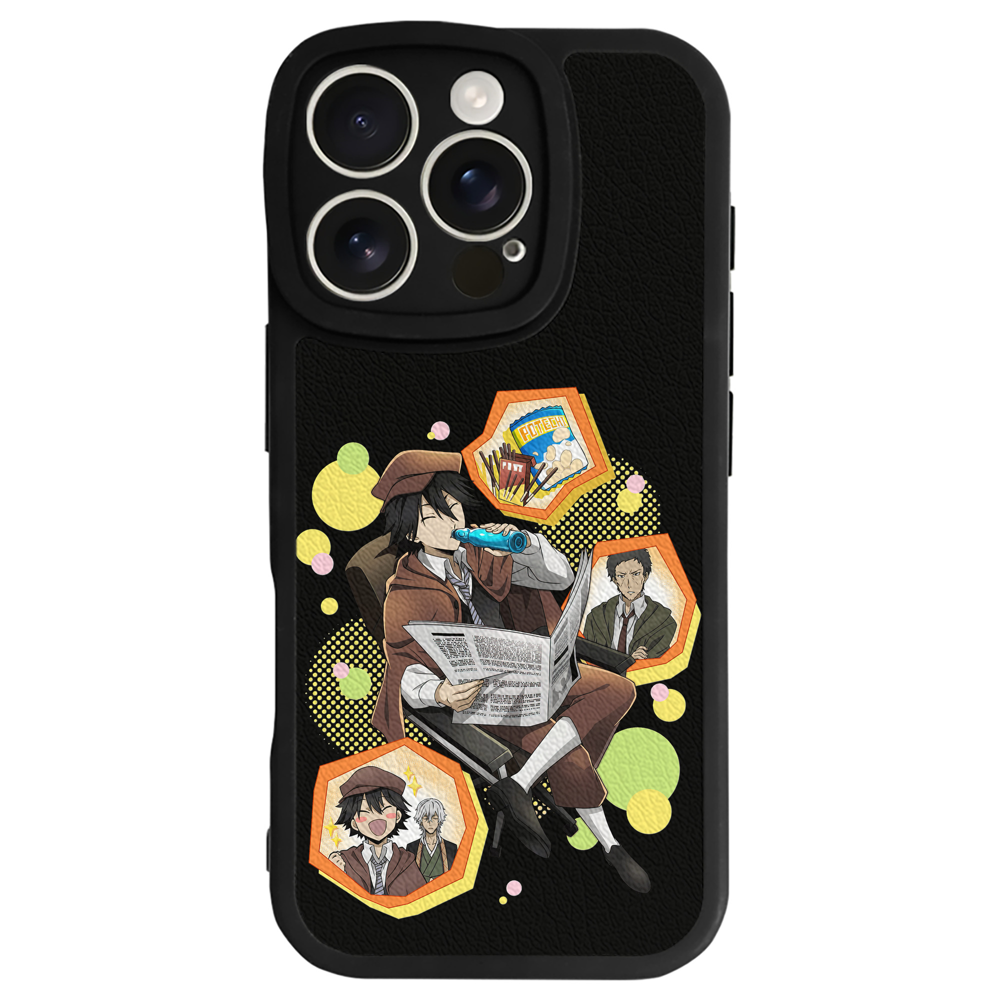 （画像用） 文豪ストレイドッグス Bungo Stray Dogs 【iPhone 16シリーズ対応】シリコンスマホケース（レザー調） 材質：シリコン